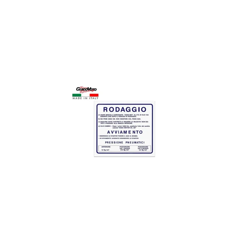 ADESIVO RODAGGIO 2% BLU VESPA PIAGGIO 09403 Promozione Esclusiva