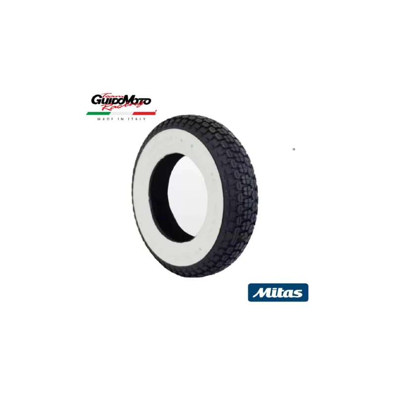 Novità COPERTONE NERO 3.50X8 46J FASCIA BIANCA VESPA CLASSICA EPOCA MITAS MTSAW0001