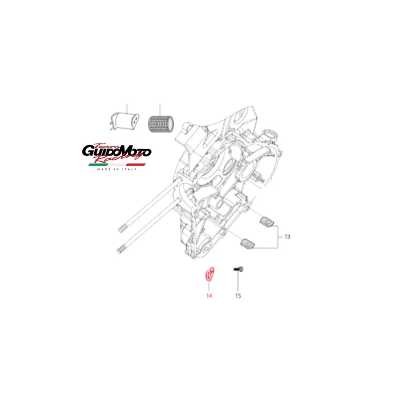 Professionale SUPPORTO GUAINE CAMBIO MOTORE LML 200 STAR DELUXE 21401650