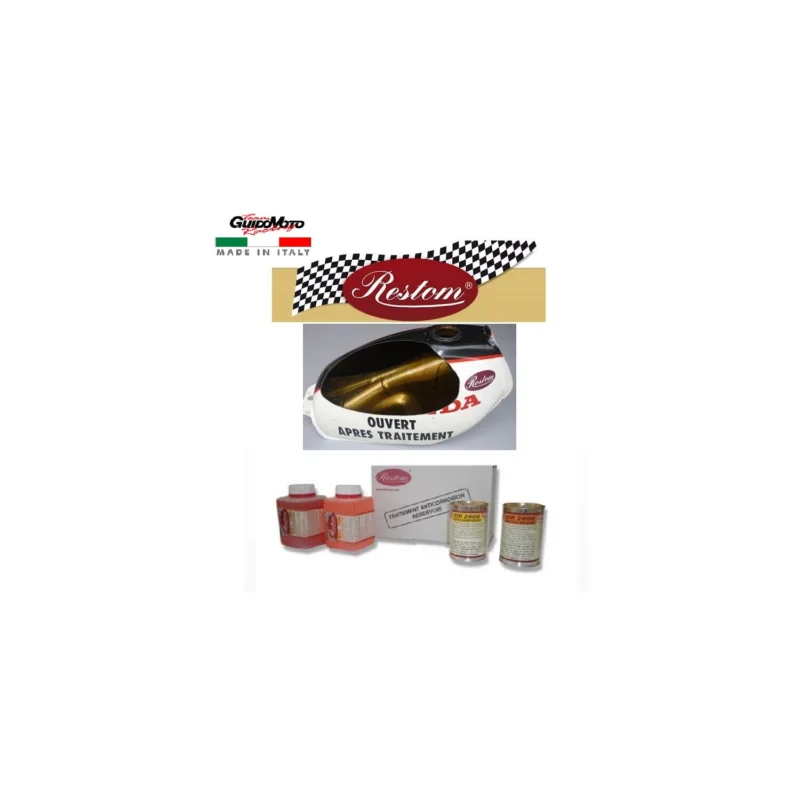TRATTAMENTO RESINA SERBATOI METALLO 15>25 LITRI MOTOCICLI VESPA APE RESTOM 5841 A Buon Prezzo